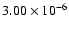 $3.00\times 10^{-6}$