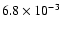 $6.8\times 10^{-3}$