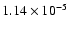$1.14\times 10^{-5}$