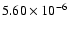 $5.60\times 10^{-6}$