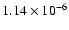 $1.14\times 10^{-6}$