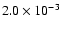 $2.0\times 10^{-3}$