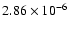 $2.86\times 10^{-6}$