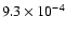 $9.3\times 10^{-4}$