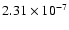 $2.31\times 10^{-7}$