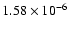 $1.58\times 10^{-6}$