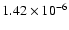 $1.42\times 10^{-6}$
