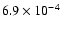 $6.9\times 10^{-4}$