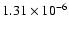 $1.31\times 10^{-6}$