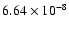$6.64\times 10^{-8}$