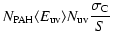 $\displaystyle N_{{\rm PAH}} \langle E_{{\rm uv}} \rangle N_{{\rm uv}} \frac{\sigma_{\rm C}}{S}$