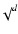 $\surd^{ d}$