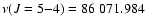 $\nu(J=5{-}4)=86~071.984$