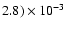 $2.8)\times 10^{-3}$