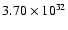 $3.70\times 10^{32}$