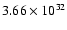$3.66\times 10^{32}$