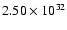 $2.50\times 10^{32}$