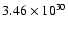 $3.46\times 10^{30}$