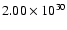 $2.00\times 10^{30}$