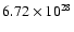 $6.72\times 10^{28}$