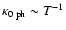 $\kappa_{0 \; {\rm ph}} \sim T^{-1}$