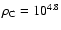 $\rho_{\rm C}=10^{4.8}$
