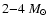 $2{-}4~M_{\odot}$