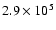 $2.9\times10^5$