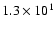 $1.3\times10^1$
