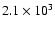 $2.1\times10^3$