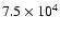 $7.5\times10^4$
