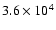 $3.6\times10^4$