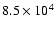 $8.5\times10^4$