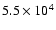 $5.5\times10^4$