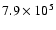 $7.9\times10^5$