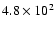 $4.8\times10^2$
