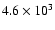 $4.6\times10^3$