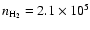 $n_{\rm H_{2}} =
2.1 \times 10^{5}$