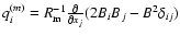 $q_i^{(m)}=R_{\rm m}^{-1}\frac{\partial}{\partial x_j}(2B_iB_j-B^2\delta_{ij})$