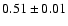 $0.51\pm0.01$