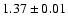 $1.37\pm0.01$