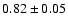 $0.82\pm0.05$