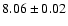 $8.06\pm0.02$