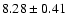 $8.28\pm0.41$
