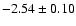 $-2.54\pm0.10$