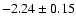 $-2.24\pm0.15$