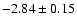 $-2.84\pm0.15$