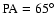 $\rm PA=65^\circ$
