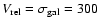 $V_{\rm rel} = \sigma_{\rm gal} = 300$