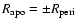 $R_{\rm apo} = \pm R_{\rm peri}$